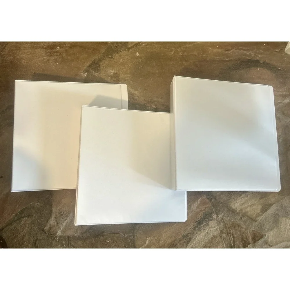 3 Inch White Office Max Binders Lot Of 3